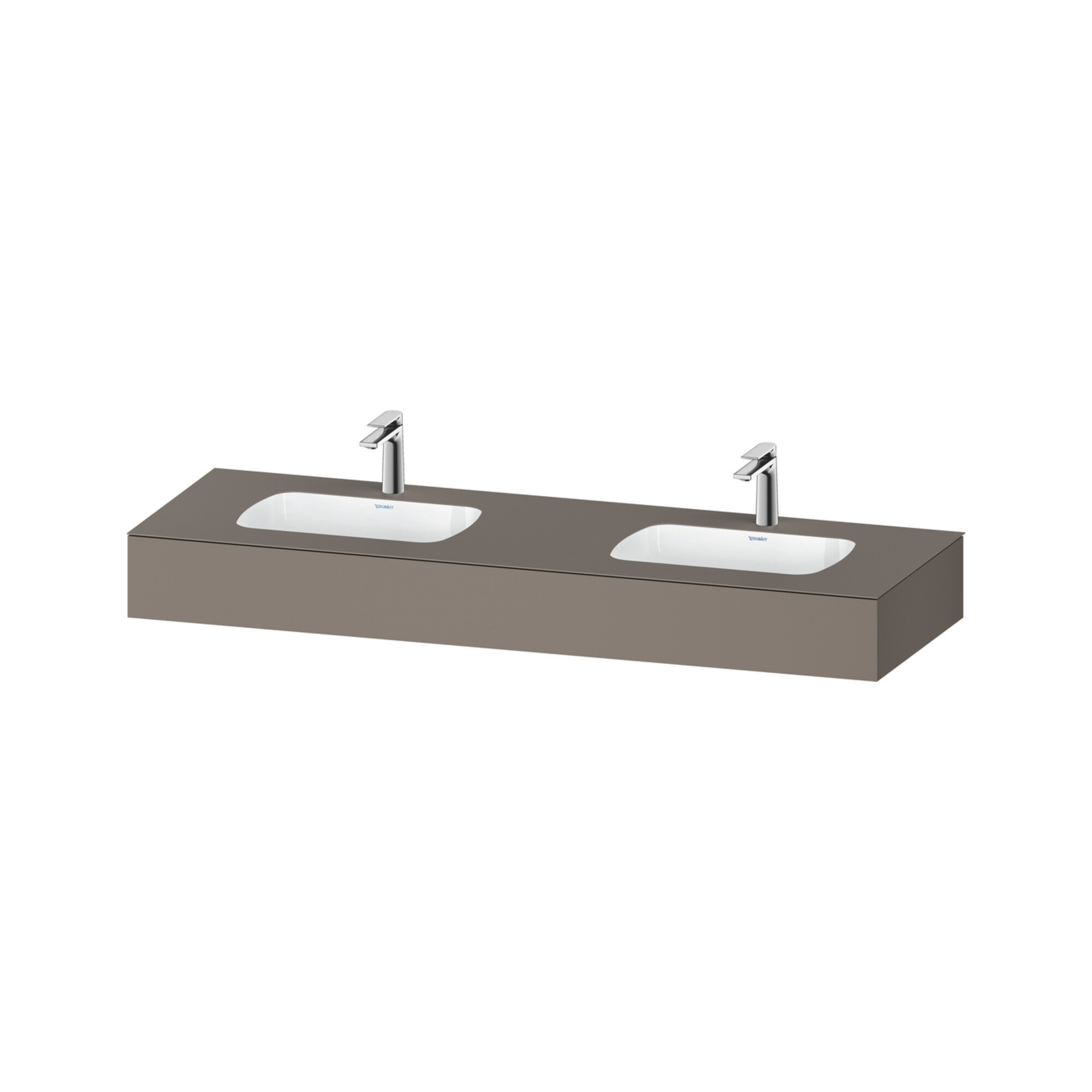 Duravit Einbauwaschtisch-Möbel-Set Qatego 160x55x17cm, m K, 2 A., B bs, m Ü, ba ma