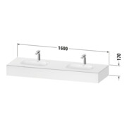 Duravit Einbauwaschtisch-Möbel-Set Qatego 160x55x17cm, m K, 2 A., B bs, m Ü, gra m-3