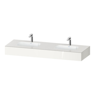 Duravit Einbauwaschtisch-Möbel-Set Qatego 160x55x17cm, m K, 2 A., B bs, m Ü, w hgl