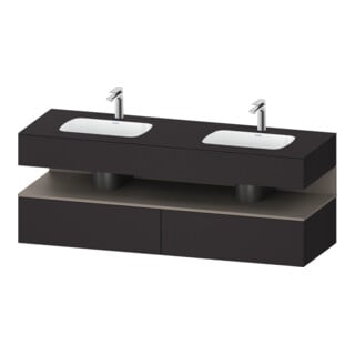 Duravit Einbauwaschtisch-Möbel-Set Qatego 160x55x60cm, Kon-WTU, B, ba m/Grap matt