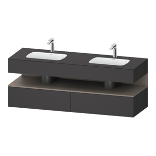 Duravit Einbauwaschtisch-Möbel-Set Qatego 160x55x60cm, Kon-WTU, B, bas. m/Grap ma