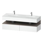 Duravit Einbauwaschtisch-Möbel-Set Qatego 160x55x60cm, Kon-WTU, B, bas. matt/we ma