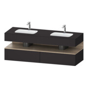 Duravit Einbauwaschtisch-Möbel-Set Qatego 160x55x60cm, Kon-WTU, B, E Ma/Gra matt