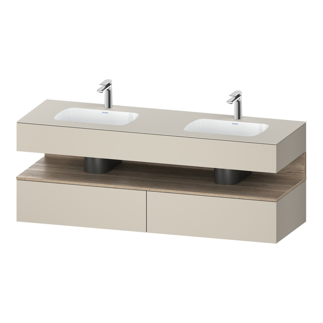 Duravit Einbauwaschtisch-Möbel-Set Qatego 160x55x60cm, Kon-WTU, B, E Ma/t matt
