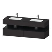 Duravit Einbauwaschtisch-Möbel-Set Qatego 160x55x60cm, Kon-WTU, B, E sw/gra matt