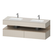 Duravit Einbauwaschtisch-Möbel-Set Qatego 160x55x60cm, Kon-WTU, B, Ei Marmo/tau ma