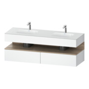 Duravit Einbauwaschtisch-Möbel-Set Qatego 160x55x60cm, Kon-WTU, B, Ei Marmor/w ma