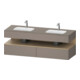 Duravit Einbauwaschtisch-Möbel-Set Qatego 160x55x60cm, Kon-WTU, B, Ei nat/b ma-1