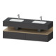 Duravit Einbauwaschtisch-Möbel-Set Qatego 160x55x60cm, Kon-WTU, B, Ei nat/grap ma-1
