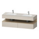 Duravit Einbauwaschtisch-Möbel-Set Qatego 160x55x60cm, Kon-WTU, B, Ei nat/taupe ma-1