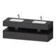 Duravit Einbauwaschtisch-Möbel-Set Qatego 160x55x60cm, Kon-WTU, B, Ei schw/grap ma-1