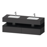 Duravit Einbauwaschtisch-Möbel-Set Qatego 160x55x60cm, Kon-WTU, B, Ei schw/grap ma