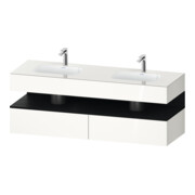 Duravit Einbauwaschtisch-Möbel-Set Qatego 160x55x60cm, Kon-WTU, B, Ei sw/we hgl