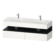 Duravit Einbauwaschtisch-Möbel-Set Qatego 160x55x60cm, Kon-WTU, B, Ei sw/we matt