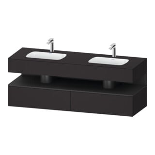 Duravit Einbauwaschtisch-Möbel-Set Qatego 160x55x60cm, Kon-WTU, B, gra m/Grap matt