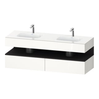 Duravit Einbauwaschtisch-Möbel-Set Qatego 160x55x60cm, Kon-WTU, B, gra m/we hgl