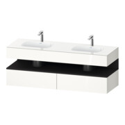 Duravit Einbauwaschtisch-Möbel-Set Qatego 160x55x60cm, Kon-WTU, B, gra m/we hgl