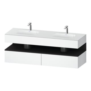 Duravit Einbauwaschtisch-Möbel-Set Qatego 160x55x60cm, Kon-WTU, B, gra m/we ma
