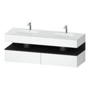 Duravit Einbauwaschtisch-Möbel-Set Qatego 160x55x60cm, Kon-WTU, B, gra m/we ma