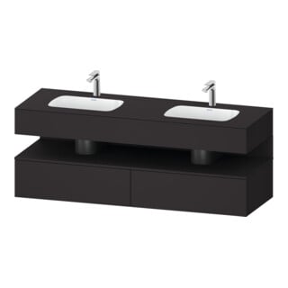 Duravit Einbauwaschtisch-Möbel-Set Qatego 160x55x60cm, Kon-WTU, B, graph matt