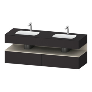 Duravit Einbauwaschtisch-Möbel-Set Qatego 160x55x60cm, Kon-WTU, B, T m/Gr matt