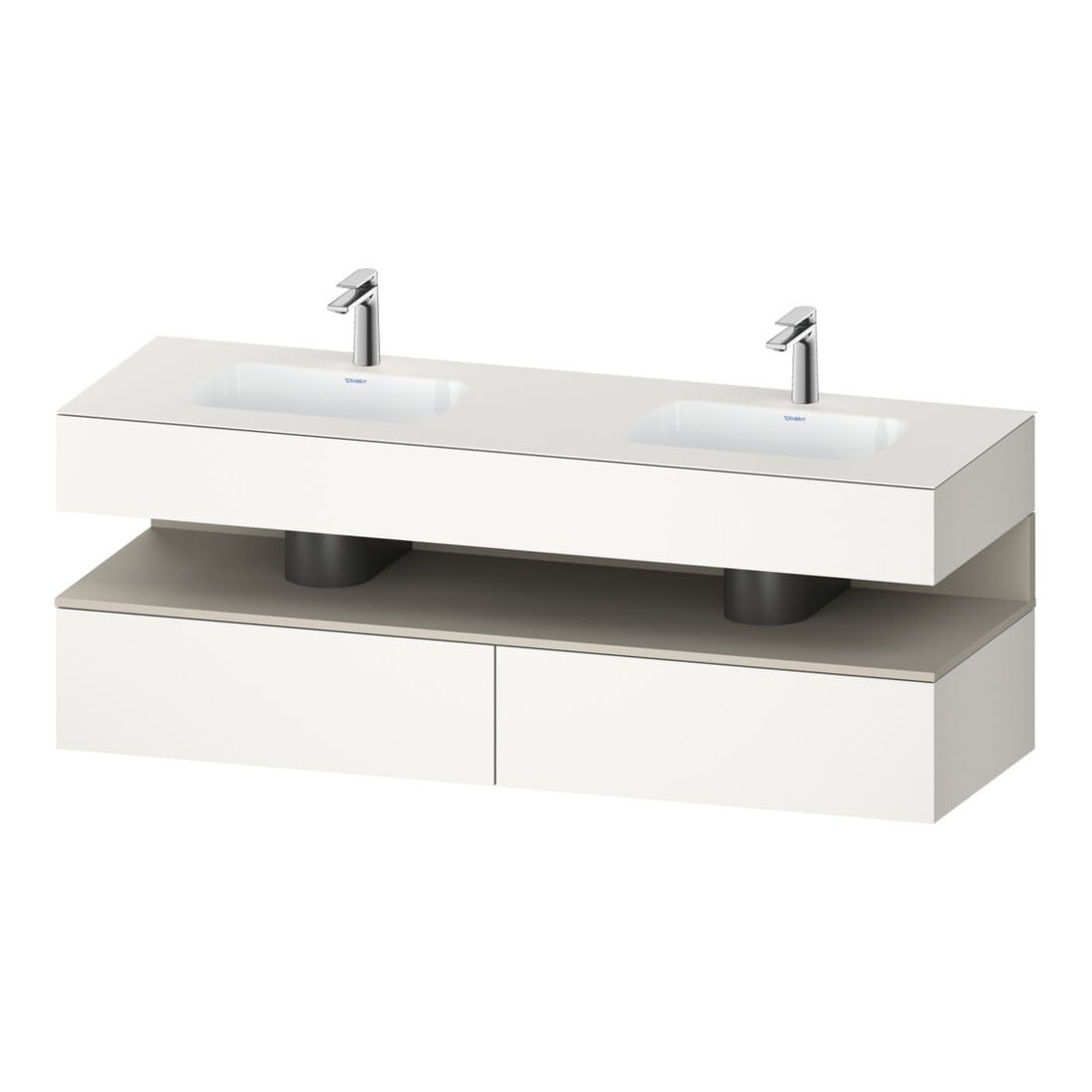 Duravit Einbauwaschtisch-Möbel-Set Qatego 160x55x60cm, Kon-WTU, B, T m/we matt