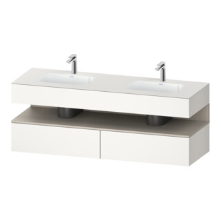 Duravit Einbauwaschtisch-Möbel-Set Qatego 160x55x60cm, Kon-WTU, B, T matt/we matt