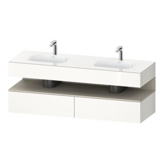 Duravit Einbauwaschtisch-Möbel-Set Qatego 160x55x60cm, Kon-WTU, B, T matt/weiß hgl