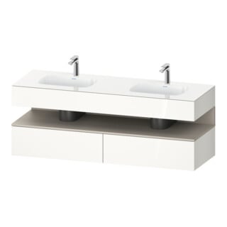 Duravit Einbauwaschtisch-Möbel-Set Qatego 160x55x60cm, Kon-WTU, B, Tau matt/we hgl