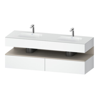 Duravit Einbauwaschtisch-Möbel-Set Qatego 160x55x60cm, Kon-WTU, B, Tau matt/we ma