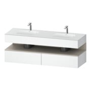 Duravit Einbauwaschtisch-Möbel-Set Qatego 160x55x60cm, Kon-WTU, B, Tau matt/we ma
