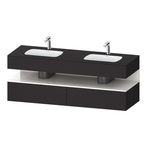 Duravit Einbauwaschtisch-Möbel-Set Qatego 160x55x60cm, Kon-WTU, B, w g/Gra matt