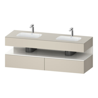 Duravit Einbauwaschtisch-Möbel-Set Qatego 160x55x60cm, Kon-WTU, B, w g/tau matt