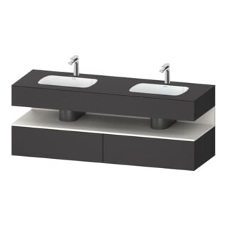 Duravit Einbauwaschtisch-Möbel-Set Qatego 160x55x60cm, Kon-WTU, B, w m/Gr ma