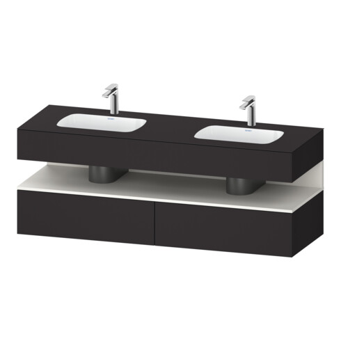 Duravit Einbauwaschtisch-Möbel-Set Qatego 160x55x60cm, Kon-WTU, B, w m/Gr matt