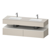 Duravit Einbauwaschtisch-Möbel-Set Qatego 160x55x60cm, Kon-WTU, B, w matt/taupe ma