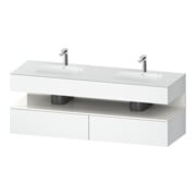 Duravit Einbauwaschtisch-Möbel-Set Qatego 160x55x60cm, Kon-WTU, B, we hgl/we ma