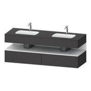 Duravit Einbauwaschtisch-Möbel-Set Qatego 160x55x60cm, Kon-WTU, B, we m/Grap ma