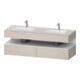 Duravit Einbauwaschtisch-Möbel-Set Qatego 160x55x60cm, Kon-WTU, B, we m/tau ma-1