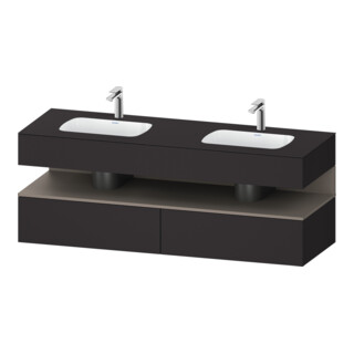 Duravit Einbauwaschtisch-Möbel-Set Qatego 160x55x60cm, Kon-WTU, bas. m/Grap matt