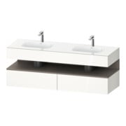 Duravit Einbauwaschtisch-Möbel-Set Qatego 160x55x60cm, Kon-WTU, bas. matt/we hgl