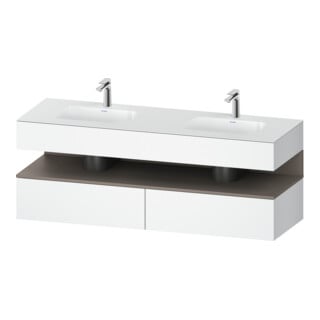 Duravit Einbauwaschtisch-Möbel-Set Qatego 160x55x60cm, Kon-WTU, bas. matt/we ma