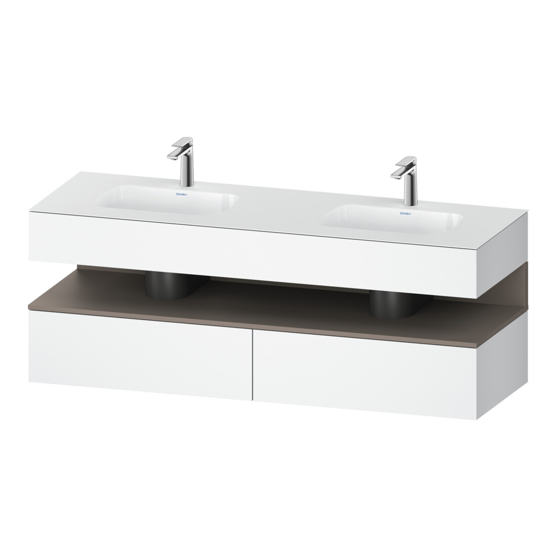 Duravit Einbauwaschtisch-Möbel-Set Qatego 160x55x60cm, Kon-WTU, bas. matt/we ma