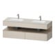 Duravit Einbauwaschtisch-Möbel-Set Qatego 160x55x60cm, Kon-WTU, Ei Marmo/tau ma-1