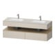 Duravit Einbauwaschtisch-Möbel-Set Qatego 160x55x60cm, Kon-WTU, Ei nat/taupe ma-1