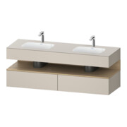 Duravit Einbauwaschtisch-Möbel-Set Qatego 160x55x60cm, Kon-WTU, Ei nat/taupe ma