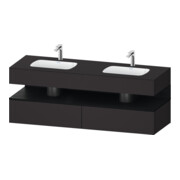 Duravit Einbauwaschtisch-Möbel-Set Qatego 160x55x60cm, Kon-WTU, Ei schw/grap matt