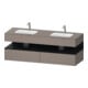 Duravit Einbauwaschtisch-Möbel-Set Qatego 160x55x60cm, Kon-WTU, Ei sw/Basalt ma-1
