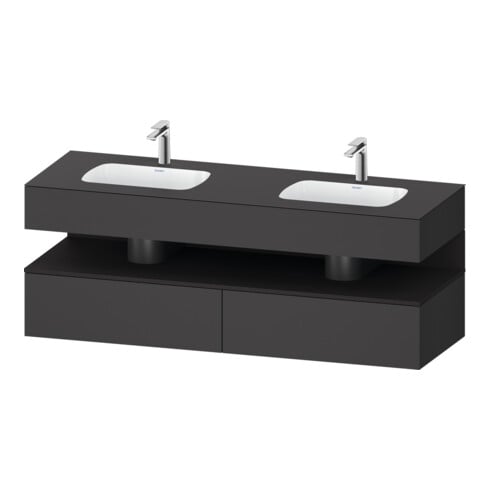 Duravit Einbauwaschtisch-Möbel-Set Qatego 160x55x60cm, Kon-WTU, gra m/Gr ma