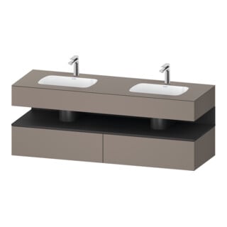 Duravit Einbauwaschtisch-Möbel-Set Qatego 160x55x60cm, Kon-WTU, graph m/bas ma